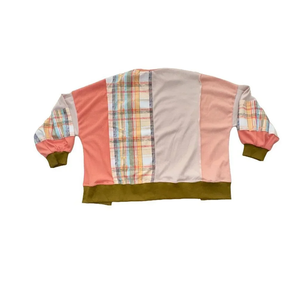 Appliqued Floral Lightweight Oversized Sweatshirt Size Large NWOT - Picture 6 of 16